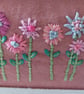 Hand embroidered flowers small upcycled painted picture frame  - Image 3