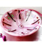 Fused Glass Bowl Round 12cm Pink Dichroic 038