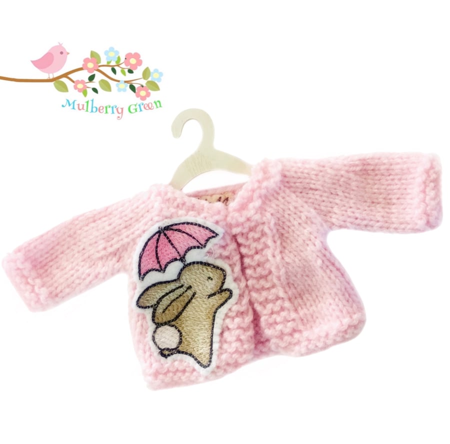 Reserved for Diane - Pink Bunny Cardigan
