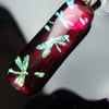 fused glass dichroic dragonfly pendant 