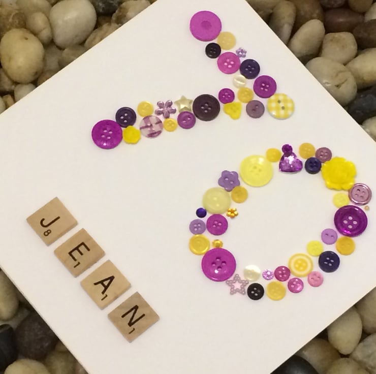 Handmade Personalised 70th Birthday Card - Folksy