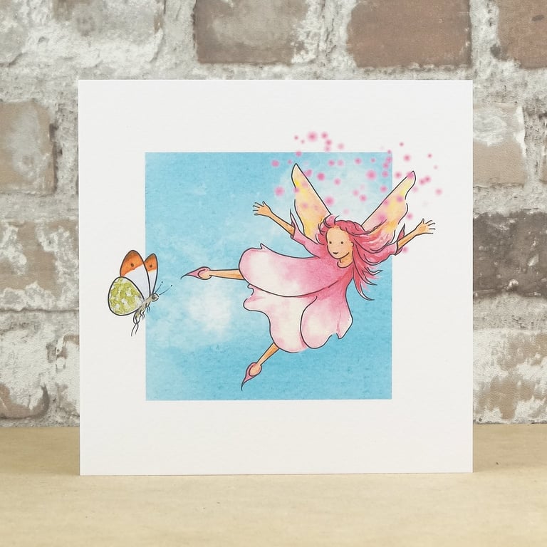Blank Card Butterfly Fairy Card