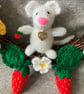 Wreath Decoration - White Mouse in Spring and Summer design - Image 4