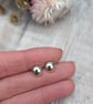 Sterling Silver Pebble Stud Earrings - JBJ3011 - Image 2