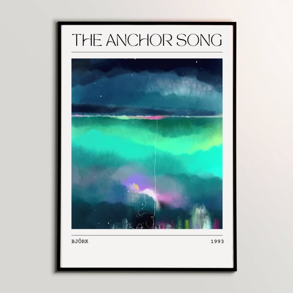 Music Poster Bjork The Anchor Song Abstract Song Painting Art Print