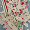 Cath kidston fabric bunting, cotton fabric bunting 