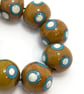 Handmade brown and turquoise lamp work glass beads - Image 4