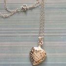 Unique Solid Sterling Silver 925 Strawberry Pendant Necklace