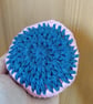 Crochet bottle holder - Pink & Blue - Image 3