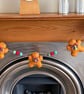 Handmade Felt Gingerbread Christmas Garland - Image 1