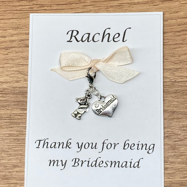 Bridesmaid Thank You Gift - Teddy Charm