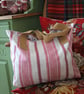 Beach bag made from Laura Ashley 'Heacham' red and cream stripy fabric - Image 4
