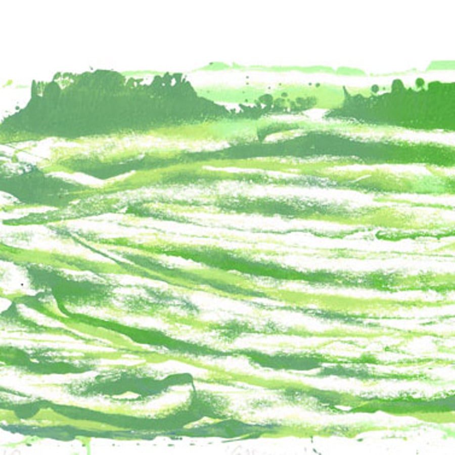 Abstract French Landscape - Gascony - Original Mono Print  - OOAK