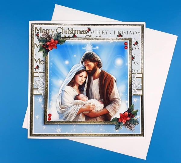 Religious Christmas Card, Large, Parents, Grandparents, Husband, Wife, Sister
