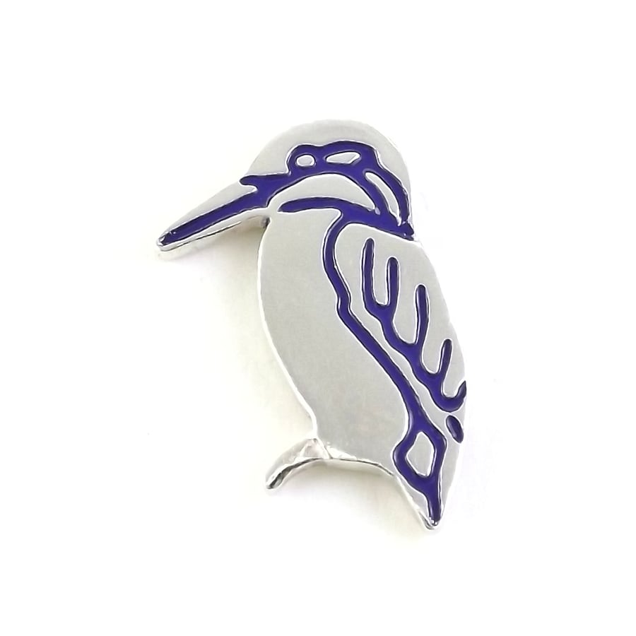 Kingfisher badge, lapel pin, tie tack (small)