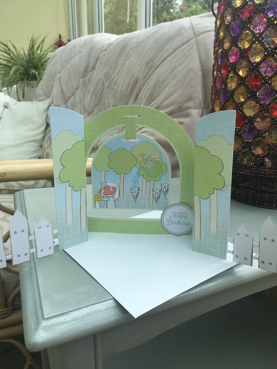 Quirky and fun arch shaped forest friends birthday card