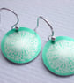 Dandelion clocks printed earrings in green - Image 2