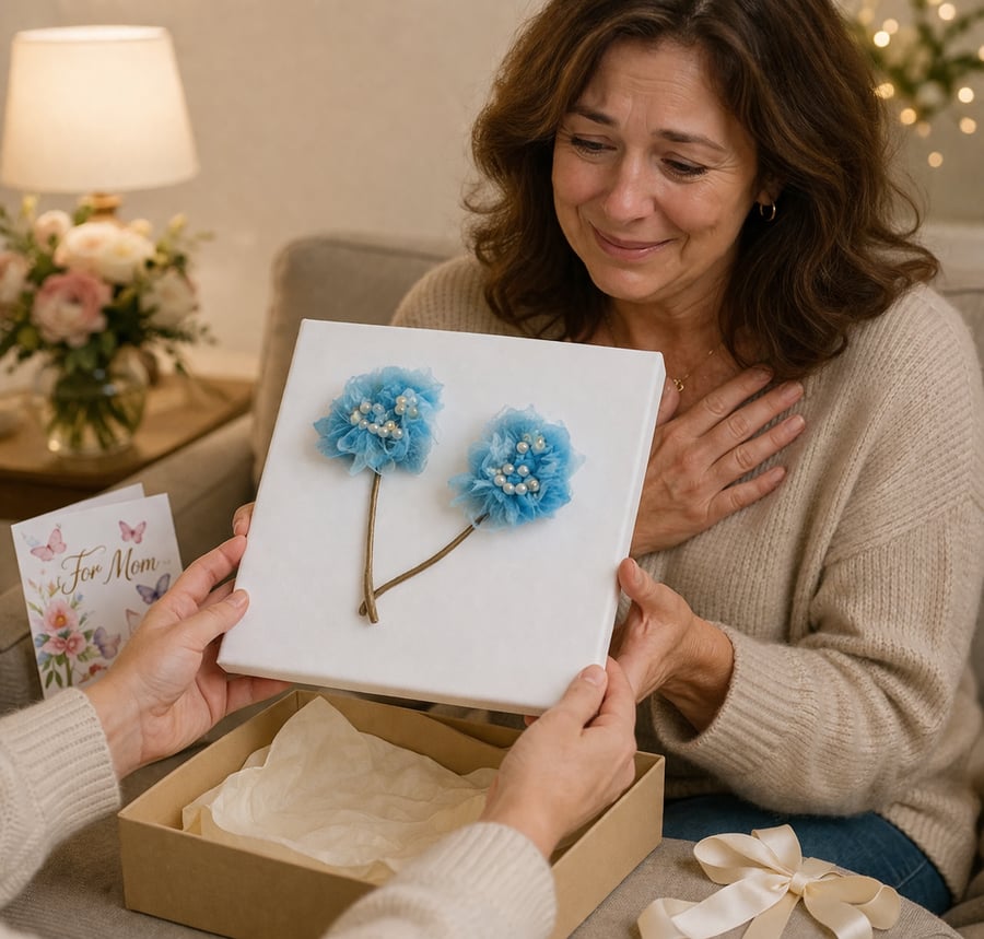 3D Flower Wall Art on Mixed Media Canvas – Handmade Floral Decor