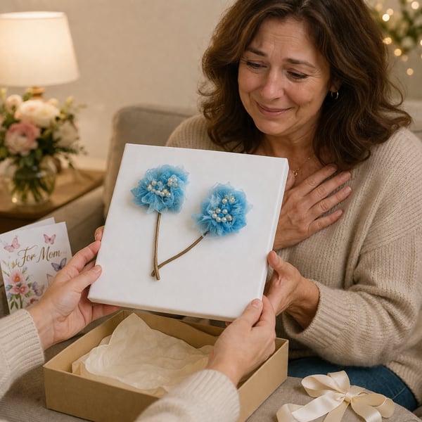 3D Flower Wall Art on Mixed Media Canvas – Handmade Floral Decor