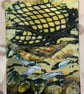 The Little Green Fish -  Original Collagraph Print - Image 2