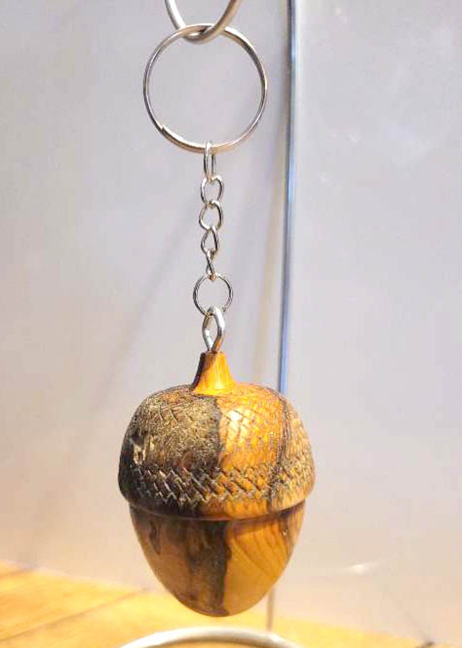 Acorn yew key ring