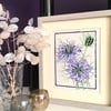 "Love in a Mist" Lino Print (Purple)