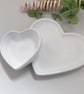 Set of 2 Large & Small Grey Heart Trinket Trays