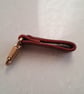 Leather & Solid Brass Copper Rivet Keyring Belt Dangler - Image 2