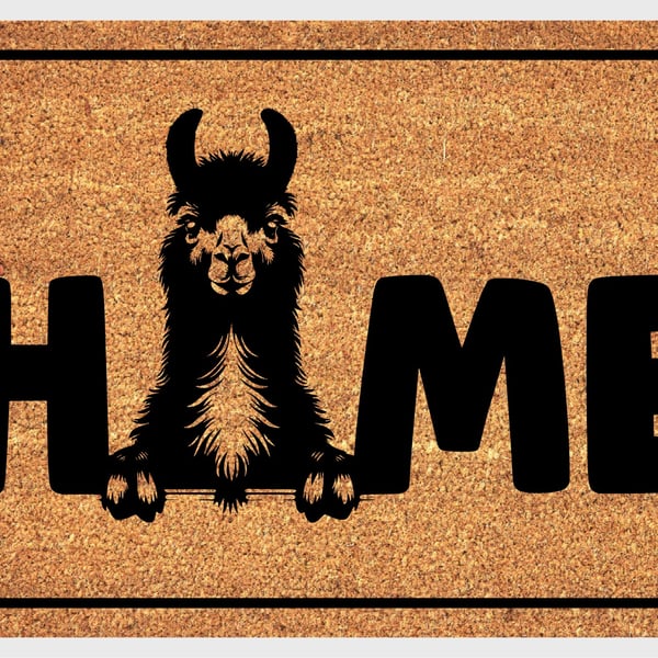Llama Home Door Mat No.1 - Llama Welcome Mat - 3 Sizes
