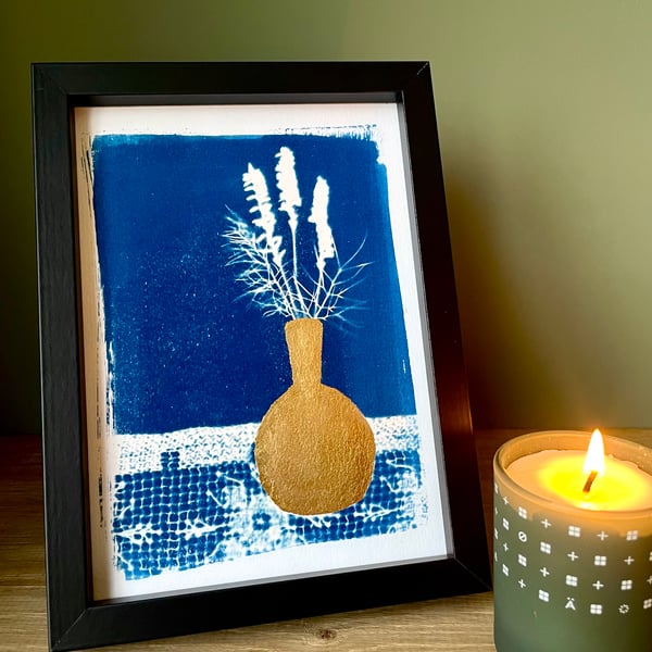 Still Life with Gold Leaf Vase