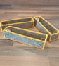 Pencil case - autumn colours with orange edging, open top - Image 5