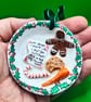 A plate for Santa, Christmas tree decoration, Handmade Tree ornament