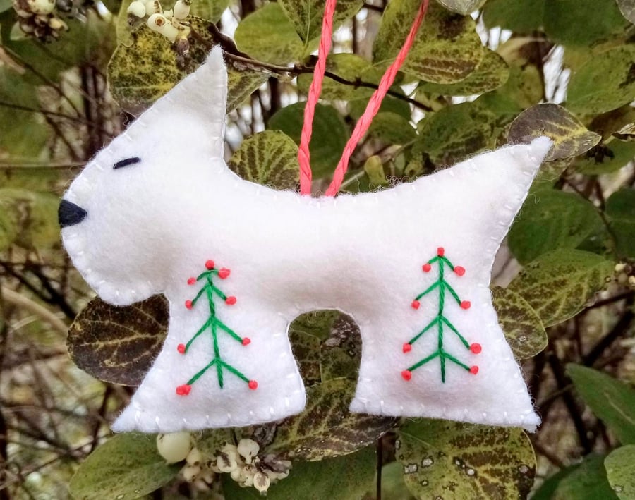 Christmas Decoration Little White Terrier