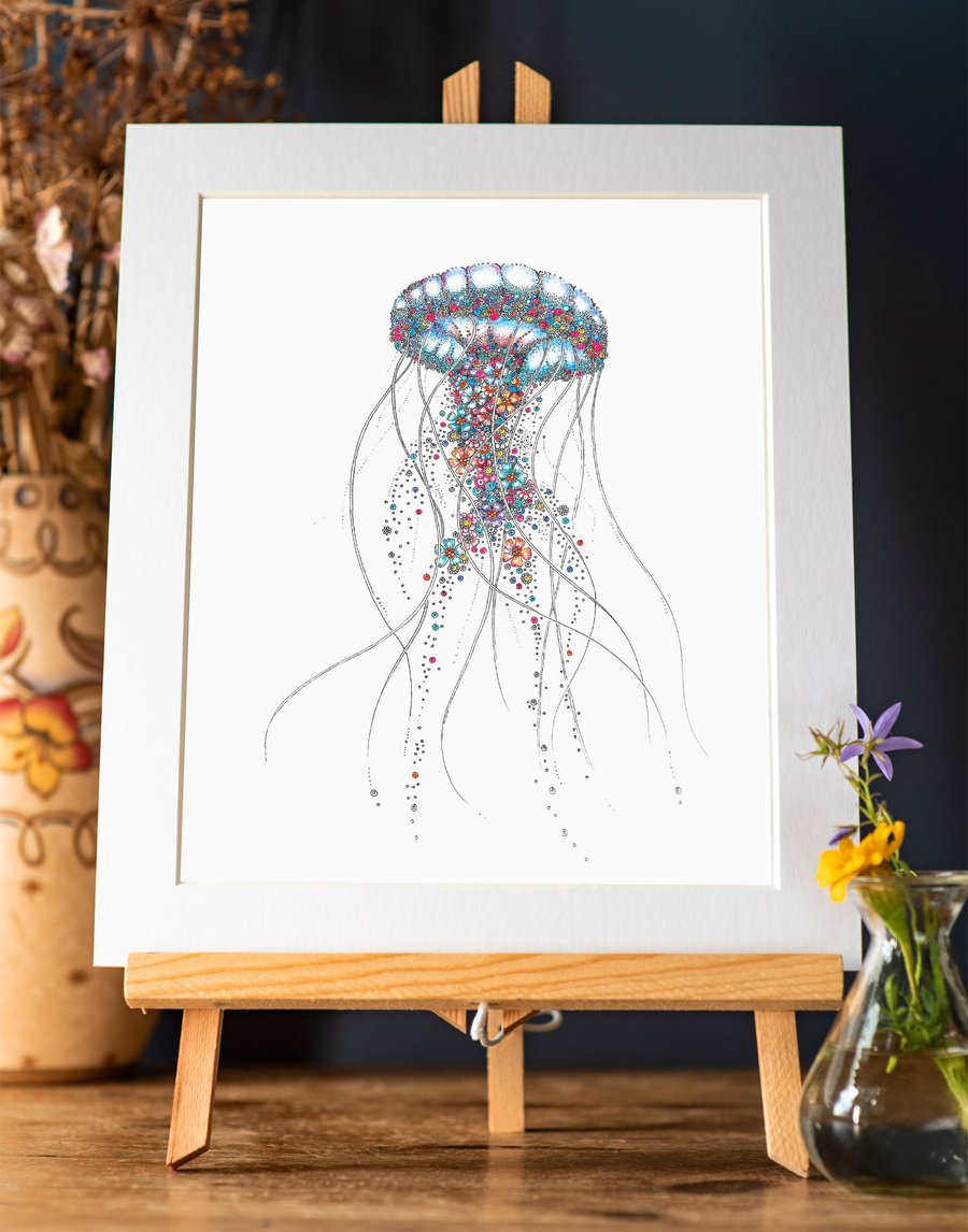 Jelly fish art print 