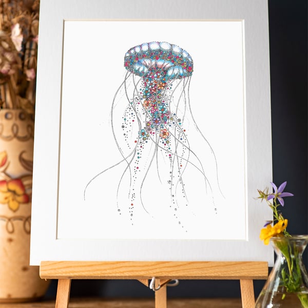 Jelly fish art print 