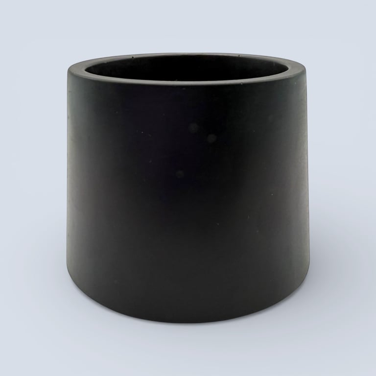 Small Black Round Plant Pot 7.5 cm Indoor Succulent Planter Gift