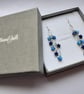 Blue Star Cascading Waterfall Earrings  - Image 2