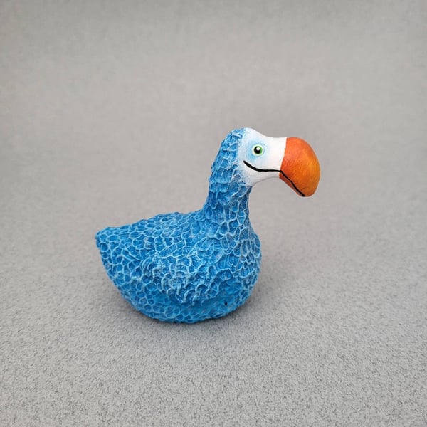DODO BIRD - Blue Polymer Clay Sculpture