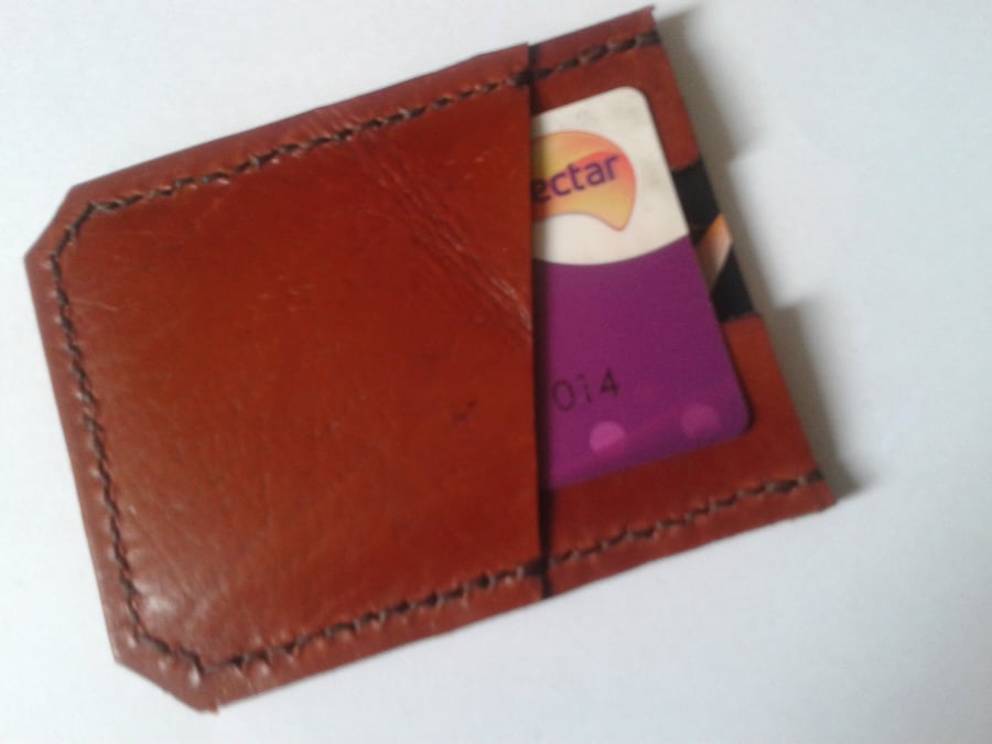 small brown leather wallet    card holder