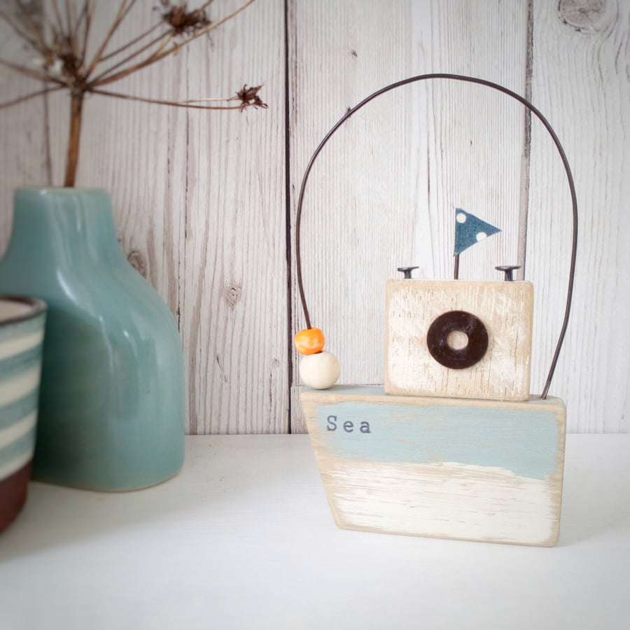 Rustic Wooden Boat Hanging 