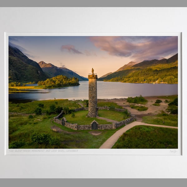 Loch Shiel & the Glenfinnan Monument, Lochaber - A3 (50x40cm) Unframed Print