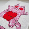 embroidered zombie kitten notebook
