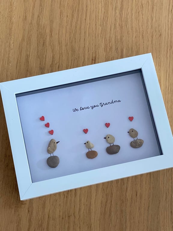 Grandma Pebble Picture, Birthday Gift for Nana, Gifts for Granny, Grandmother Pe