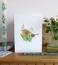 Wren and Snowdrops Greetings card - Image 1
