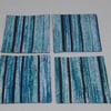 Coaster 4 Retro Striped Fabric Coasters
