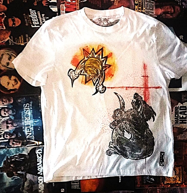 "Fenrir" Hand Printed Tshirt