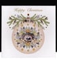 A Luxury Gold Hedgehog Christmas Bauble Handmade Card - a unique design - Image 1