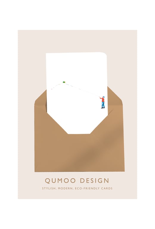 Boy with kite Card (QM228)