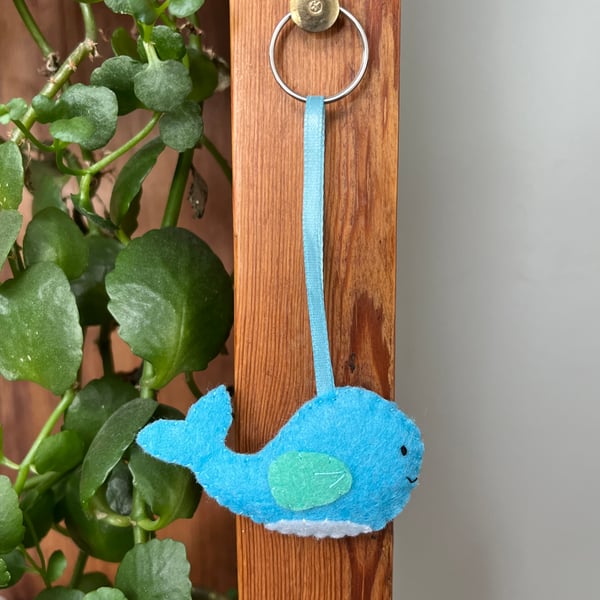 Felt Whale Keyring