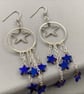 Blue Hematite Star Dangle Drop Earrings - Image 5